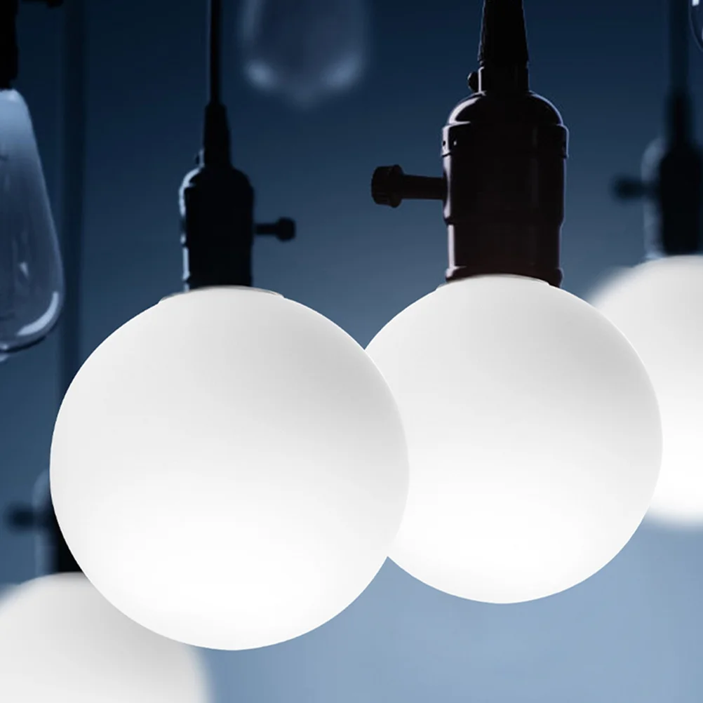 

Milk White Frosted Glass Lampshade Modern Replacement Cover Pendant Light Fixture Globe Shade Bright Illumination Home Decor