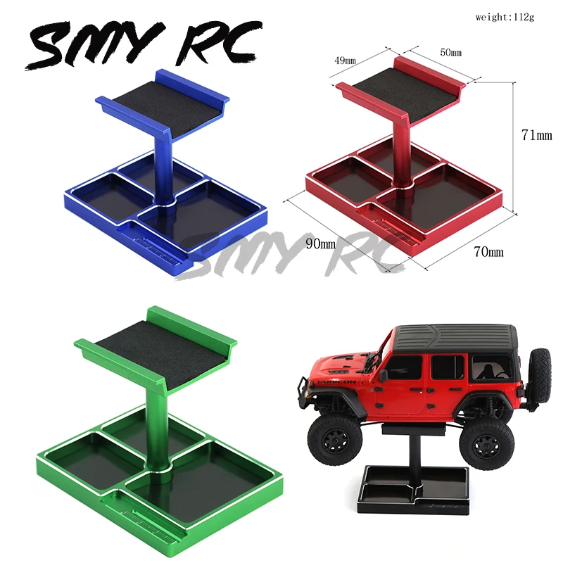 Metal Work Stand Repair Station Display Platform for 1/18 1/24 RC Car TRX4M SCX24 AX24 FCX24