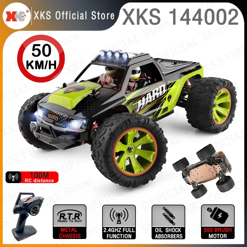 

WLtoys 144002 1/14 Rc Car 2.4G Remote Control 50km/H High Speed 4WD Drive Off Road Dirft Climbing RC Truck Toy Car Gift for Boy