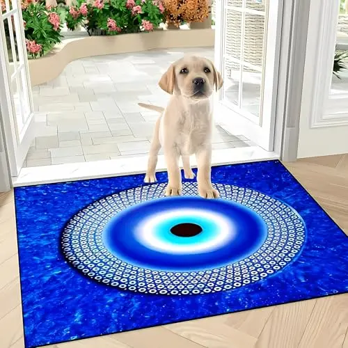 Entrance Door Mat Modernist Op Art Theme Radiant Optical Path Matrix Controlled Symmetrical Blanket for Apartment Lounge Decor