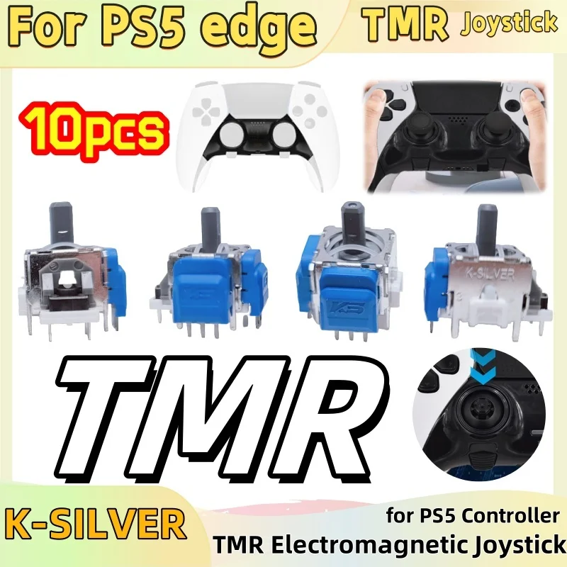 

10 шт. сменный джойстик с эффектом TMR, 3D аналоговый датчик, джойстик для большого пальца, геймпад для контроллера края PS5, запасные части, аксессуары