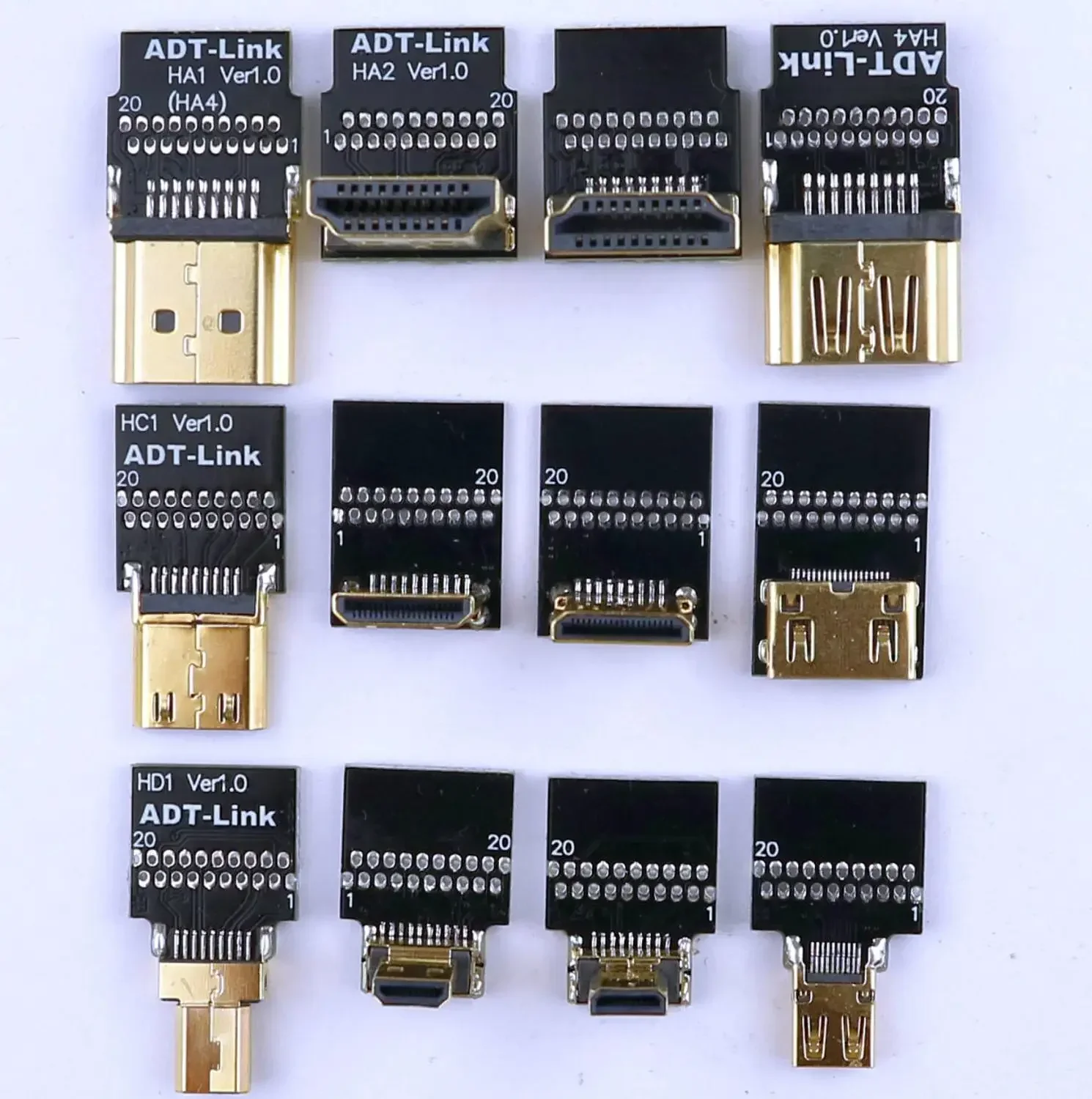 ADT-Link FPV HD Standard Male-Female HDMI2.0 Flat Cable A-A Type V2.0 Built-in Extender Cable for 2K/144Hz 4K/60Hz Computer Wire