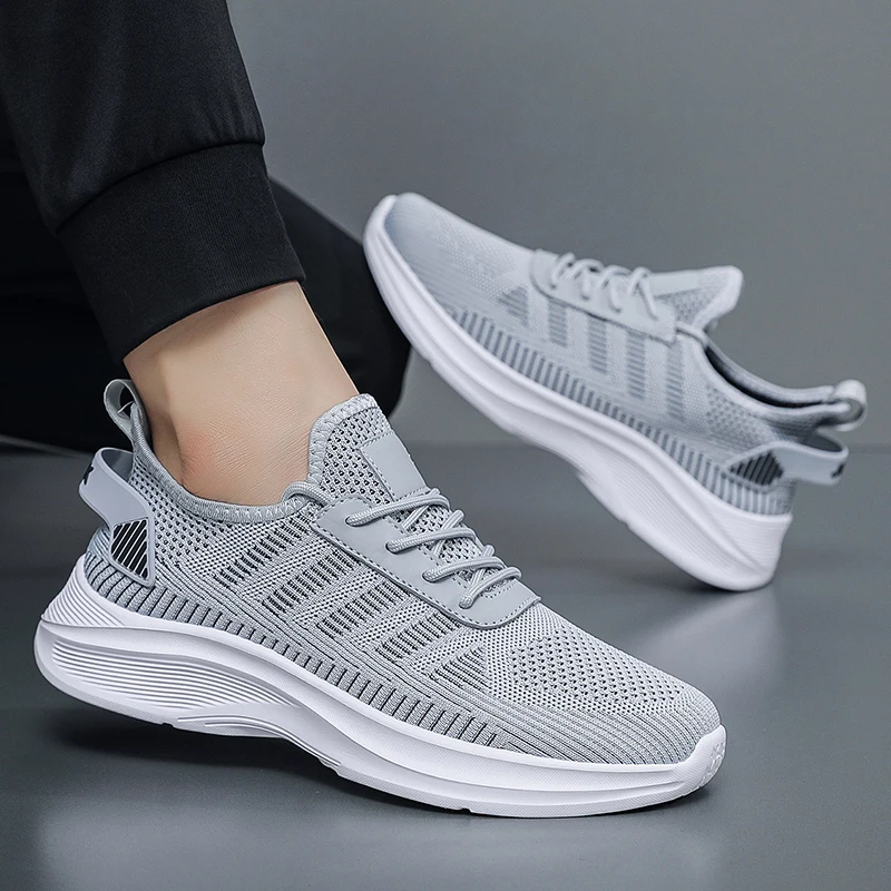 

Мужская обувь, весенние модные повседневные кроссовки больших размеров, дышащие мягкие кроссовки из сетки, кроссовки для бега, дизайнерская мужская обувь высокого качества