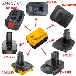 Adapter do elektronarzędzi DM18M itp. Konwerter do akumulatora litowo-jonowego Dewalt 18 V do narzędzi Makita/Milwaukee/Bosch/Ryobi/Metabo NiCad i NiMh