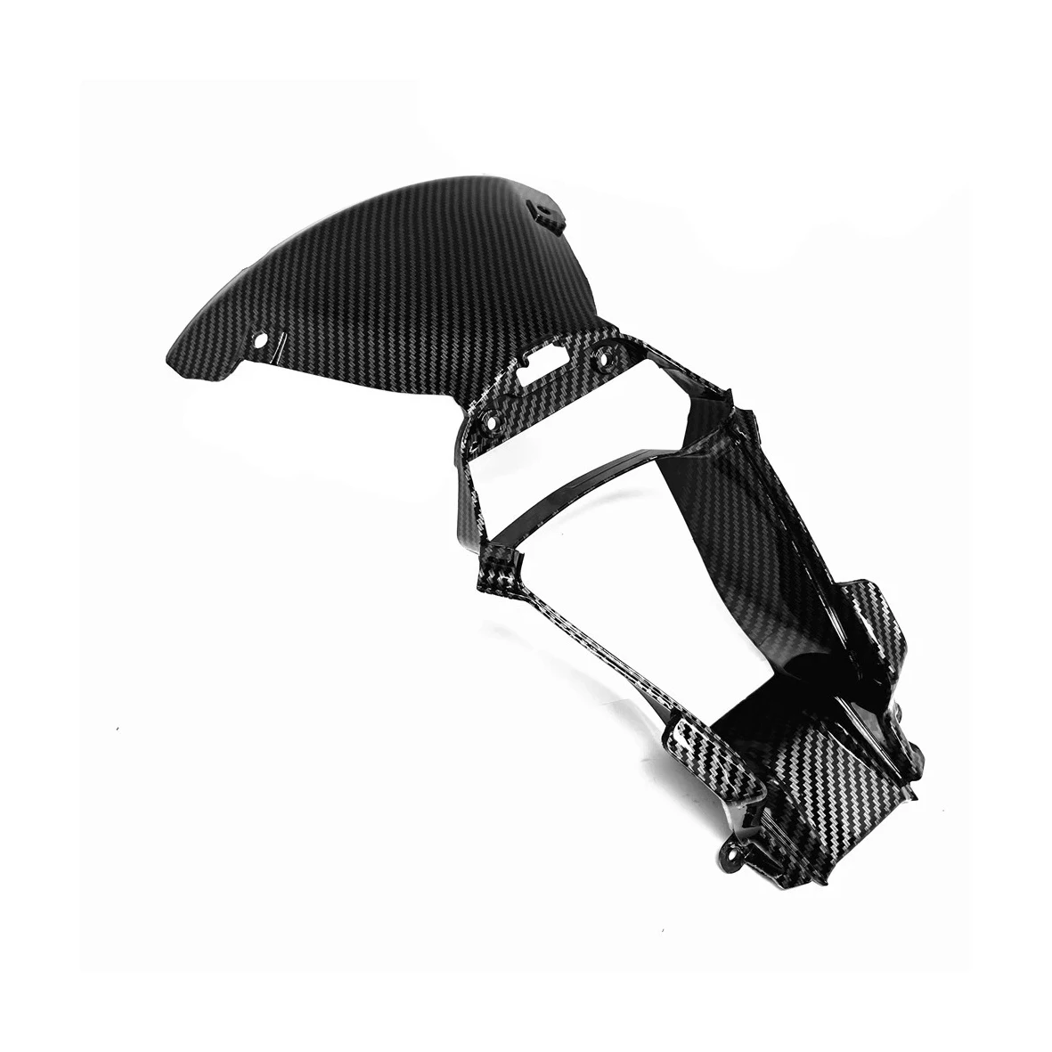 Front Upper Center Nose Air Intake Ram Cover Fairing For Kawasaki Ninja ZX10R 2016-2020 ZX-10R 2017 2018 2019 Carbon Fiber Look