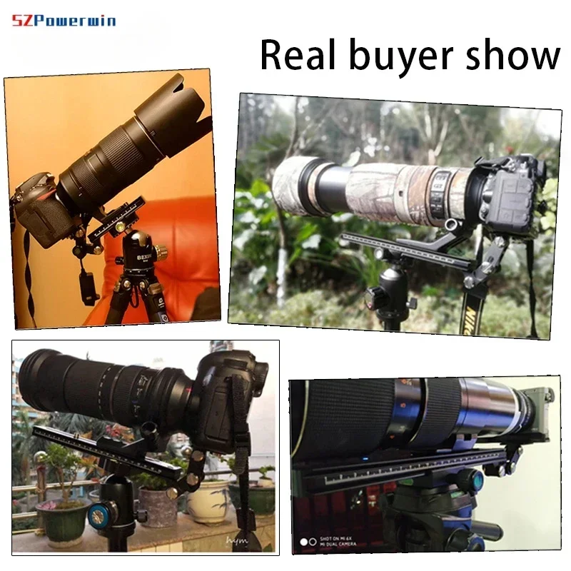 Szwin Tripod Plat cepat lepas, lensa telefoto, plat penopang untuk Arca Swiss Nodal plat geser dengan pilar penjepit untuk kamera