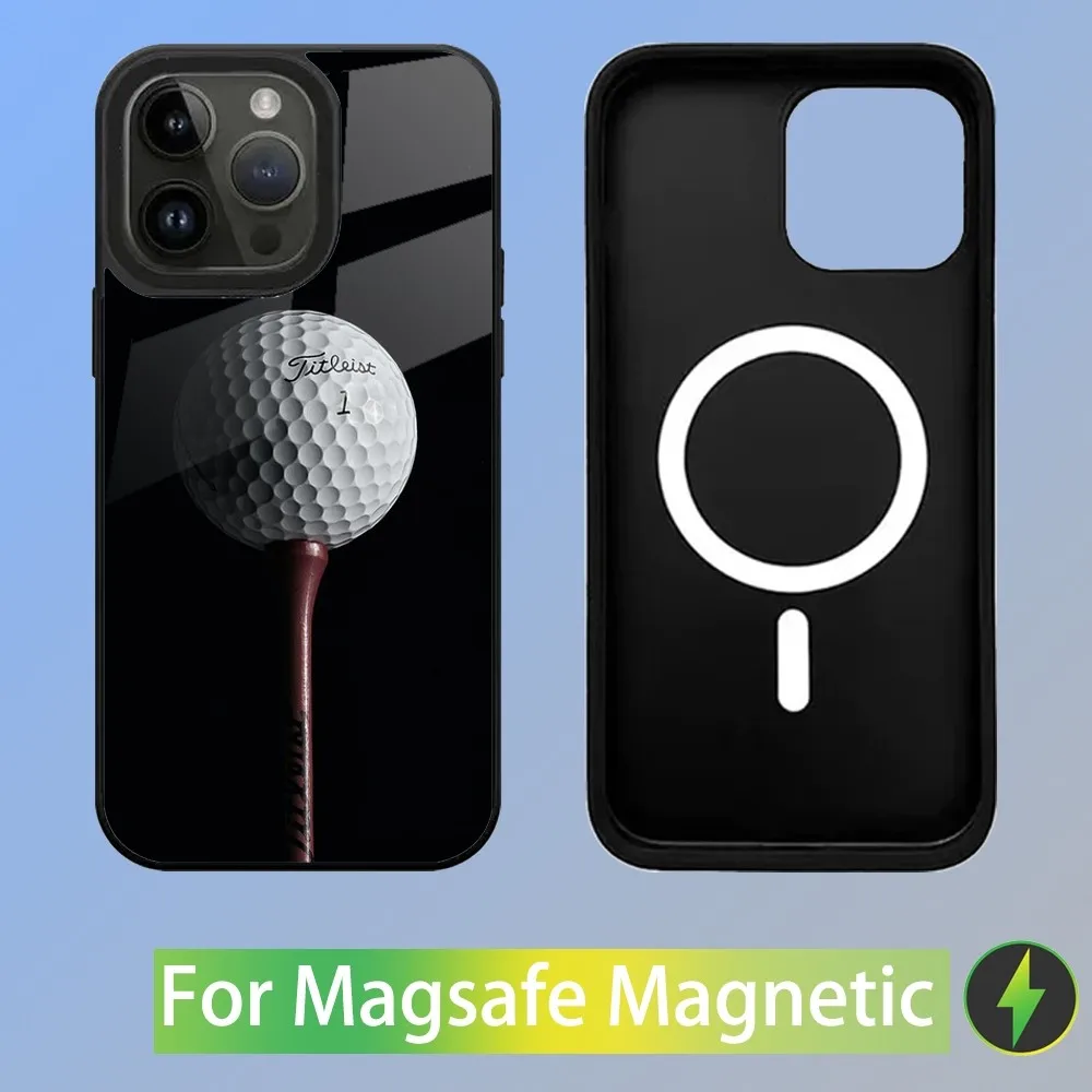 Sport Golf Ball Phone Case For iPhone 15,14,13,12,11,Plus,Pro,Max Mini Magsafe Magnetic Wireless Charging