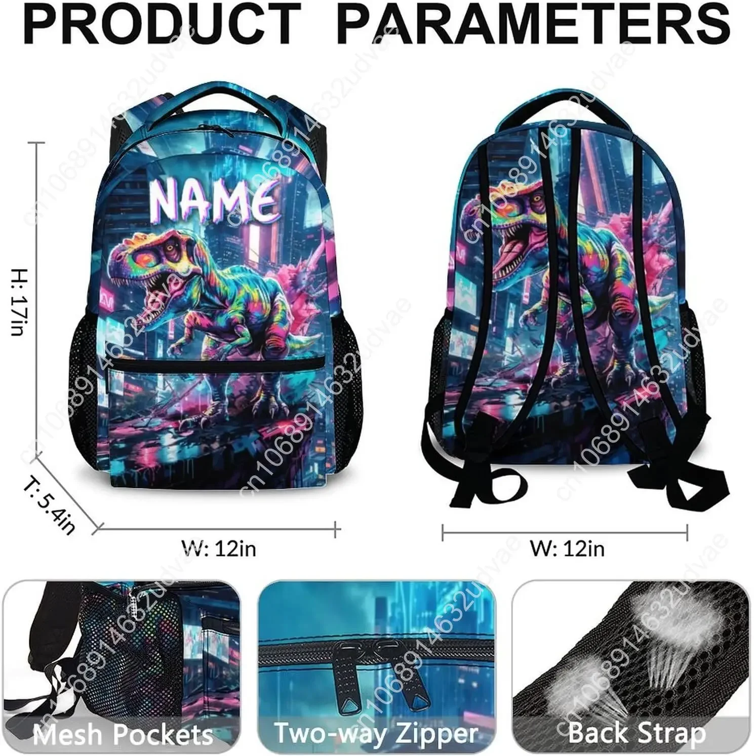 Backpack, Personalized Dinosaur Backpacks, Gift, Cool Dinosaur Bookbags for  6-8, Bookbag for School Travel Campin