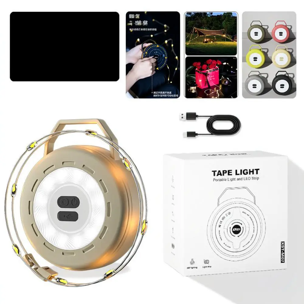 Outdoor Atmosphere LED String Light Camping Tent Decoration Lamp Portable Rechargeable Lighting For Xinsteer