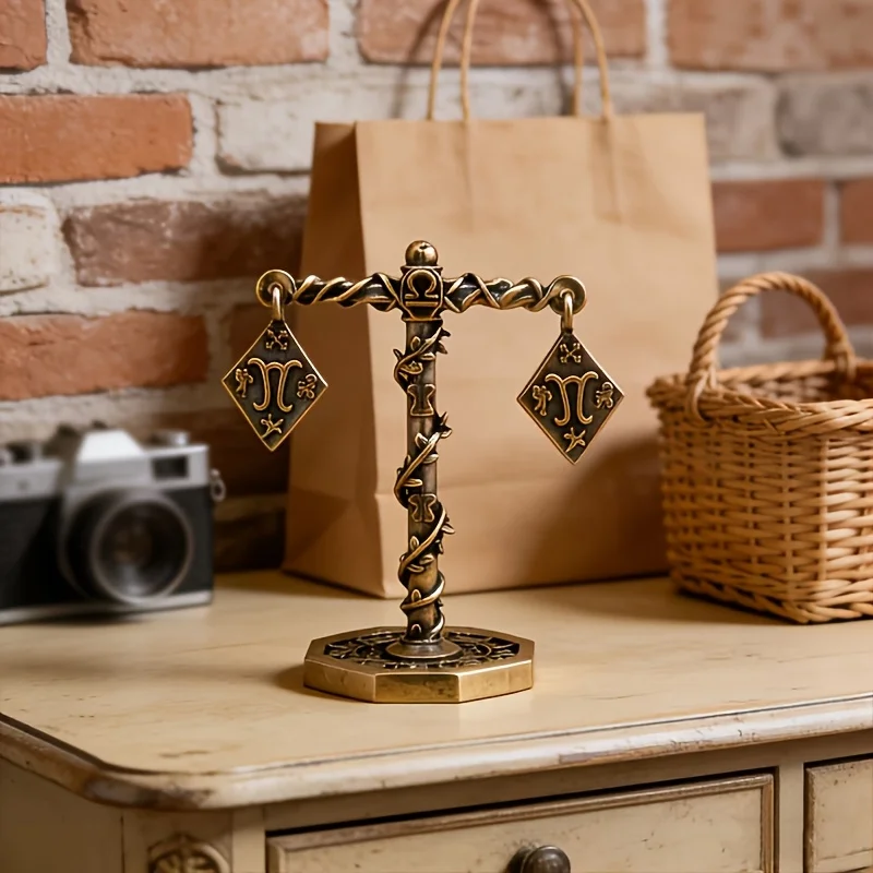 Collectible Figurines Small Brass The Twelve Constellations Handcrafted Figurine Collection, Desk Statues for Home Office Decor.