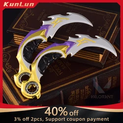 17cm Valorant Reaver EP5 Karambit Rotatable Melee Weapon Metal Model Replica Game Sword Real Training Knife Safety Toy Boys Gift