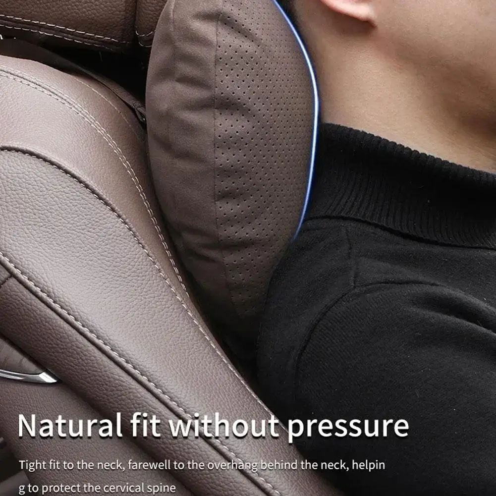Car Headrest  Soft Comfort Auto Seat Neck Support Mat Pillow Cars Accessories Compatible For Tesla Audi Auto Interior view 4