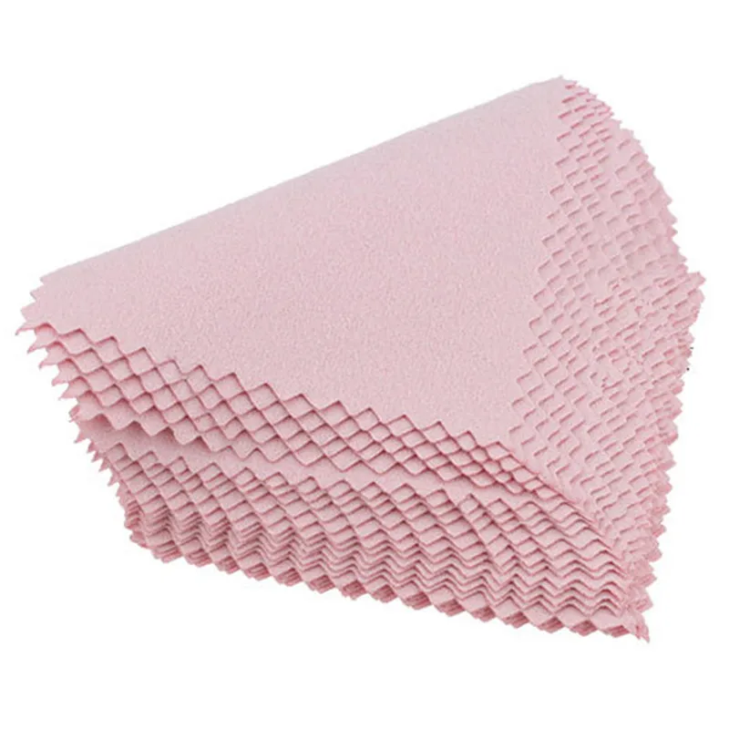50pcs 8x8cm Silver Polishing Cloth Jewelry Cleaning Anti Tarnish Reusable Soft Wiping Cloth Keep Jewelry Shining Tools