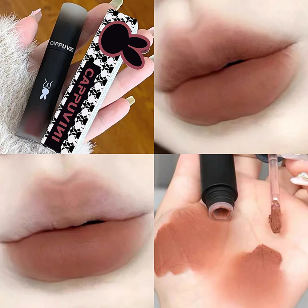 Cappuvini Matte Velvet Lip Glaze Waterproof And Smudge-proof Lip Gloss Long-lasting Lipstick - view 6