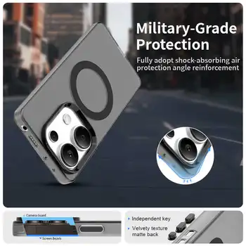 כיסוי מגנטי ל-Poco M6 Pro / M6 4G - Magsafe Wireless Charge Case ל-Xiaomi PocoM6 M6Pro - Poko Little M6 Pro M 6 - מגנטי 10 best sales m6 פרו - №6