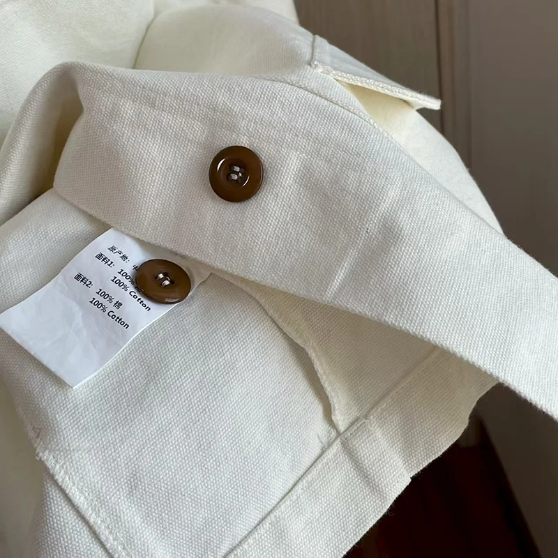 แจ็คเก็ตยีนส์วินเทจสำหรับผู้หญิง สไตล์ลำลอง โอเวอร์ไซส์ เรียบง่าย แจ็คเก็ตคุณภาพสูง ผ้าฝ้ายแท้ สำหรับฤดูใบไม้ร่วง สินค้ามาใหม่