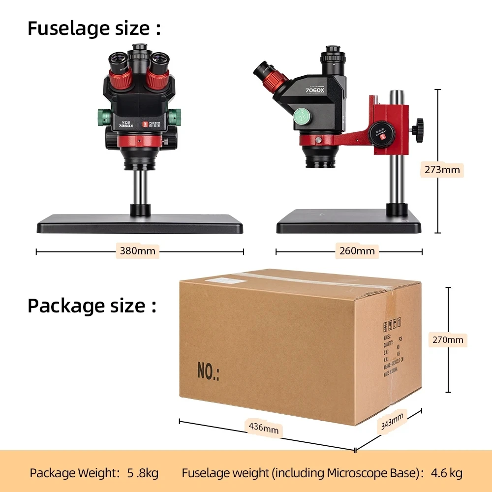 

Тринокулярный микроскоп YCS 7060X, непрерывный объектив Zoon для материнской платы мобильного телефона, инструмент для проверки пайки и ремонта