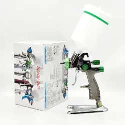 LVLP 1.3mm Spray Gun L-898 Stainless Steel Gravity Feed Spray Gun With 600cc Cup LVLP Professional Airbrush Paint Spray Gun