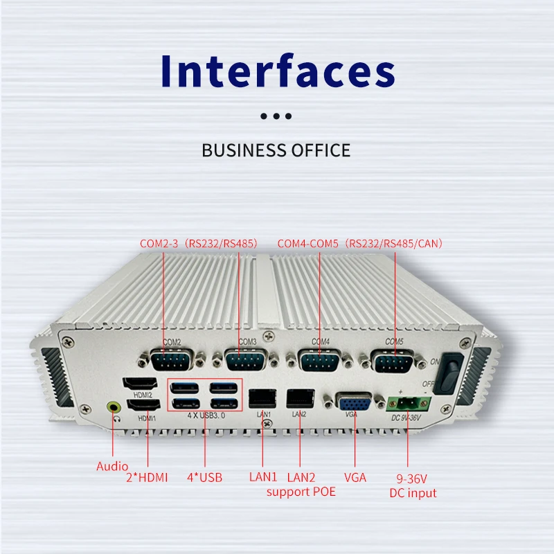 

Мини-ПК 2 * HDMI 6 * USB с процессором intel core 13-го процессора i7 1355U 16 Гб ОЗУ 500 Гб SSD win 11 промышленный ПК