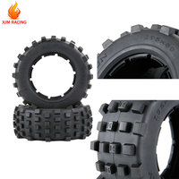 Knobby Tyre Rear or Front Wheel Tire Skin 2pcs/set for 1/5 HPI ROVAN BAJA KM ROFUN BAHA 5T 5SC 5FT LOSI 5IVE T DBXL RC CAR PARTS
