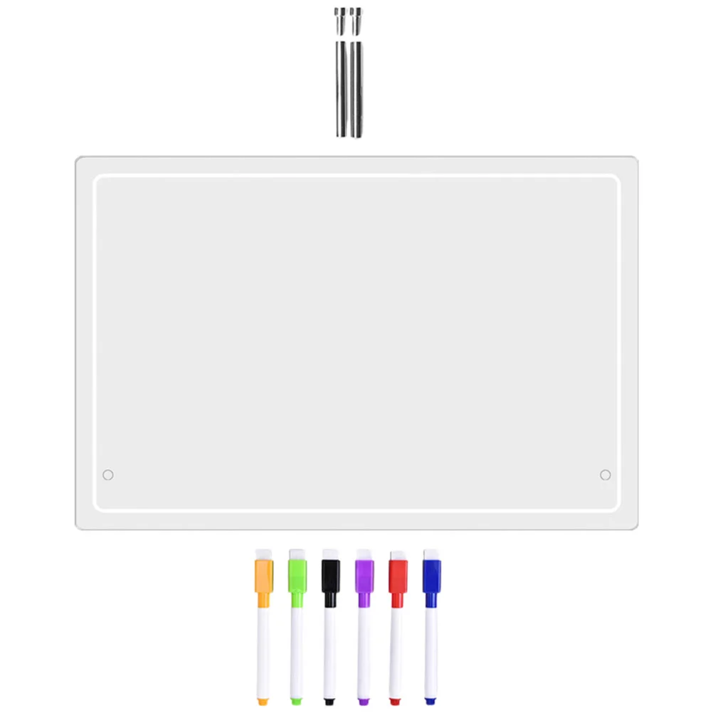 Imagem -04 - Acrílico Transparente Dry Erase Board Message Writing Board Acrílico Transparente para Memo Office White Lista de Tarefas Whiteboard