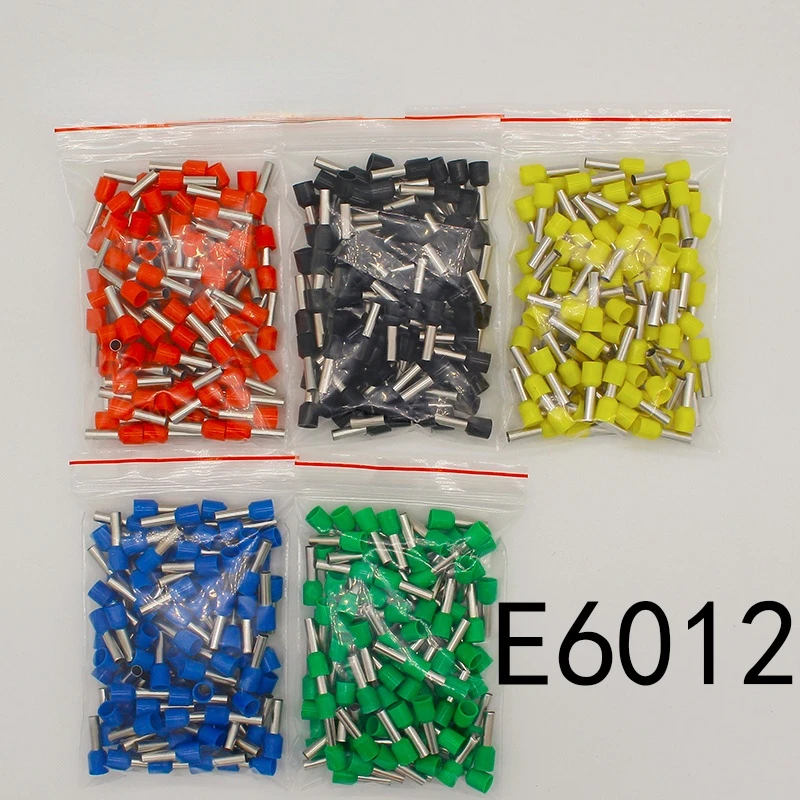 E6012 Tube insulating terminals 6MM2 100PCS/Pack Cable Wire Connector Insulating Crimp Terminal Insulated Connector E-