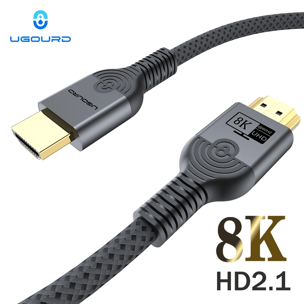 UGOURD Compatible con HDMI 2,1 2,0 Cable UHD HDTV divisor 8K 4K Cable HDR 3D alta velocidad 48Gbps 18Gbps Cable HDMI para Mi Box PS5 PS4