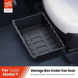 YZ For Tesla Model Y 2023 Under Seat Storage Box Car Interior Accessories  Model Y Drawer Type Organizer Storage Lower Box