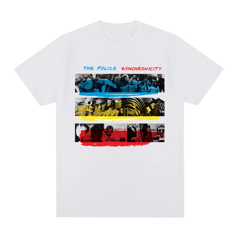 The Police Rock Band Vintage T-shirt Synchronicity Y2k 90s Awesome Fashion Casual Cotton Men T shirt New TEE TSHIRT Womens Tops