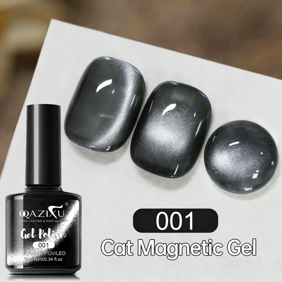 QAZIXU 10 ml Black Cat Eye Gel Nagellack Soak Off UV LED Lack Semi Permanent Nail art DIY Für Frauen Winter