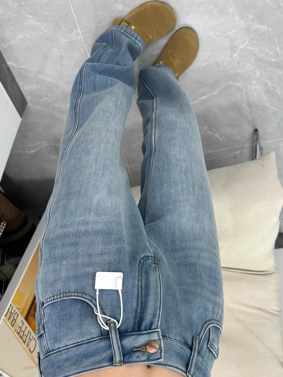 

Большие размеры Fce Lined Thi Джинсовые брюки Женские зимние свободные брюки с высокой талией Тонкие прямые широкие джинсы с высокой талией Широкие джинсы