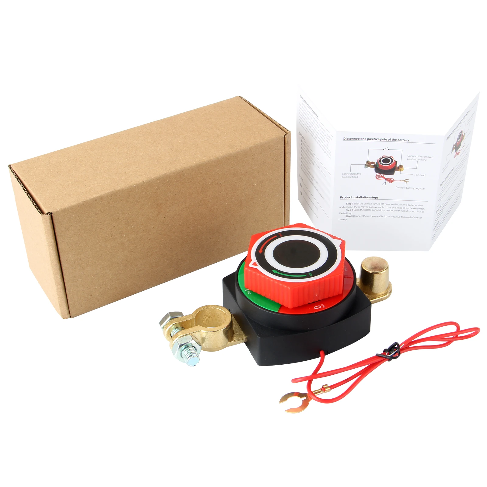 

Battery Isolator Switch with Voltmeter, 5V–80V/275A, Universal Polarity, Isolator Switch,Marine RV Car Power Cut/Shut Off Switch