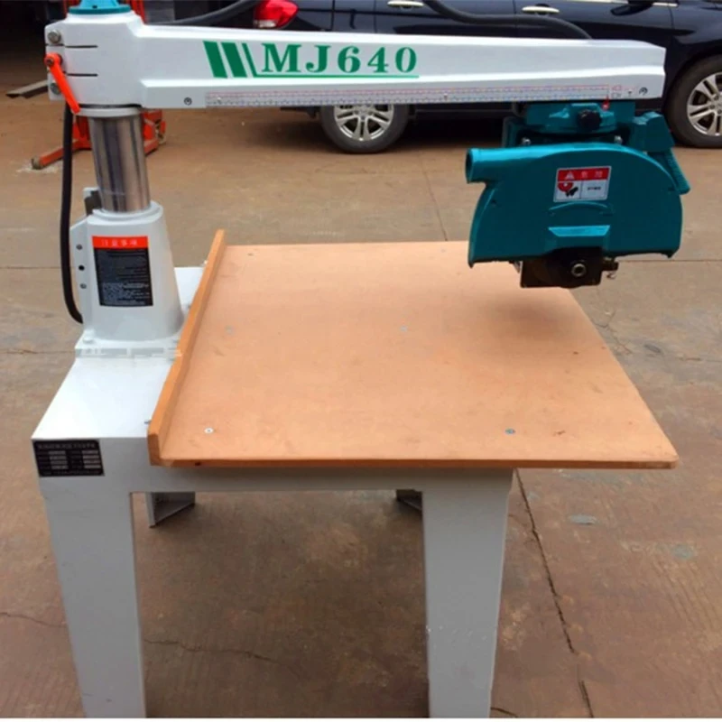 MJ640 2.2KW Woodworking Rocker Saw Circular Radial Arm Saw Machine Electric Cutting Machine Power Tools