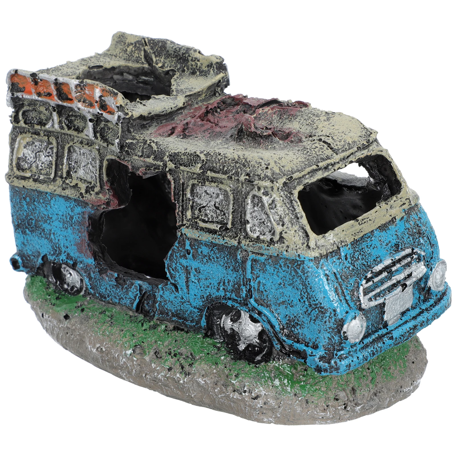 

Car Wreckage Resin Decor Fish Tank Aquarium Cars Hideaway Shrimp Ornament Safe Natural Landscape Pet Supplies