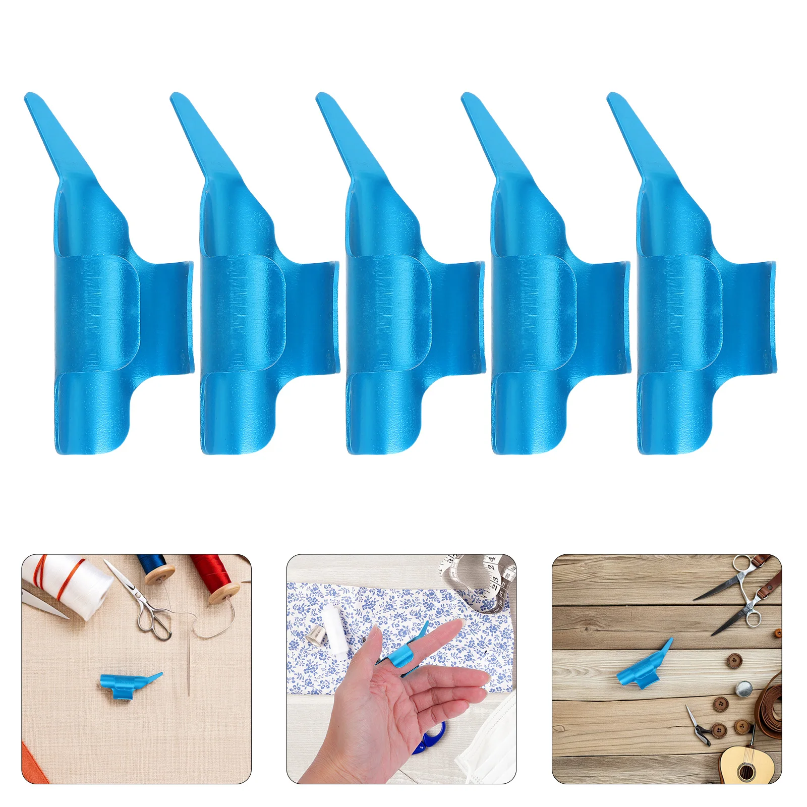 

5pcs Finger Pusher Thimble Protector Accessories Smooth Hand Sewing Tool For Quilting Embroidery Cross Stitch Mending Knitting