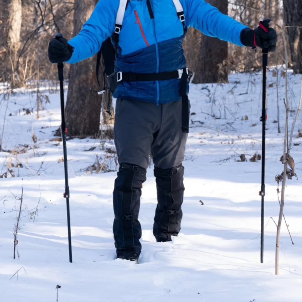 

Fleece Lined Hiking Gaiters with Windproof Outer Layer and Adjustable Fit for Skiing Trail Running and Mountain Hiking