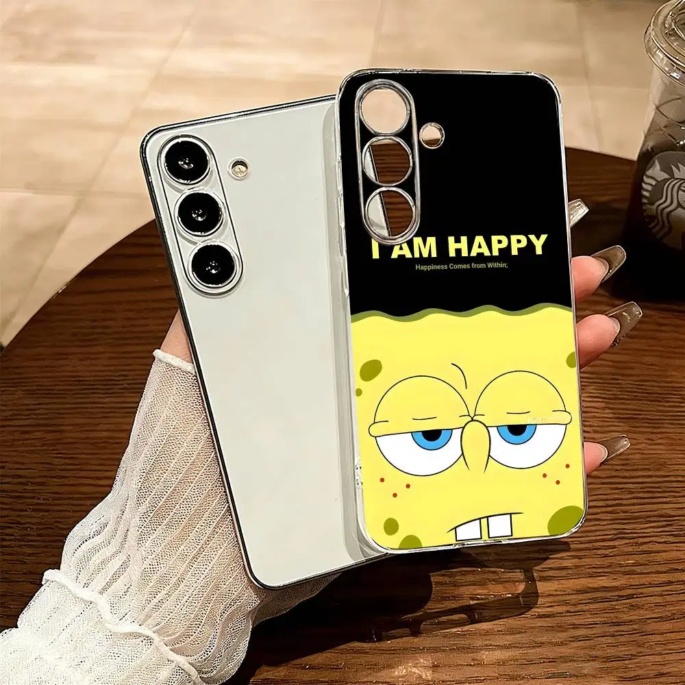 Cartoon classic S-spongebobs Phone Case Transparent Silicone Soft For SamsungA10,12,20,21S,30,31,40,50,51,52,70,71