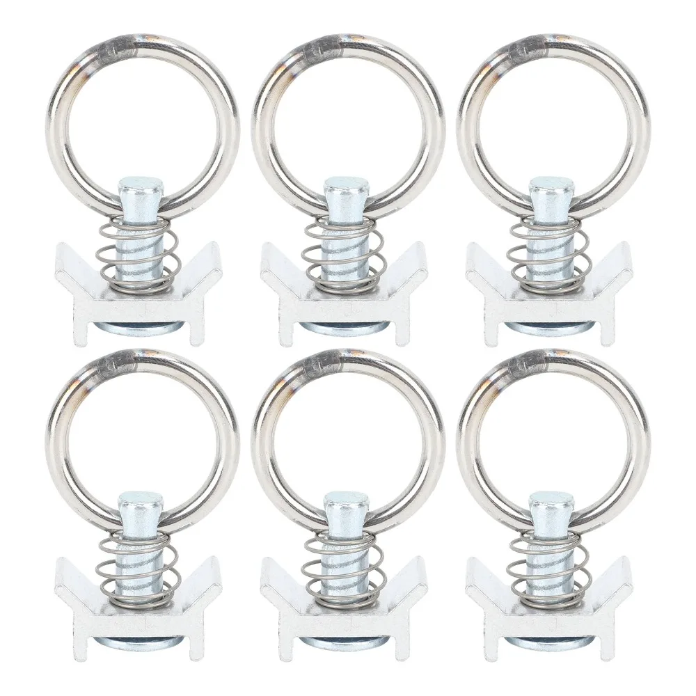 6pcs Secure Stainless Steel Single Stud Fitting Durable Versatile Cargo Control Fitting Stud Tie Down Anchor Marine