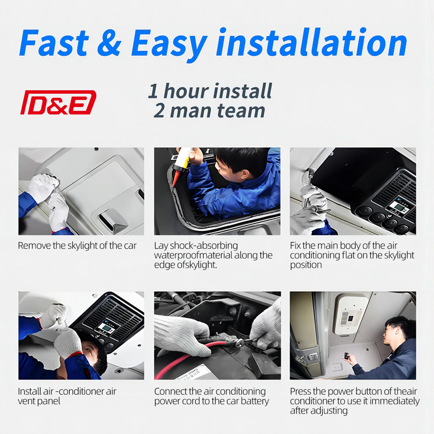 تطبيق عالمي على السطح شاحنة وقوف السيارات برودة مكيف الهواء 12 فولت 24 فولت شاحنة وقوف السيارات لشاحنة تخييم قافلة RV متنقل