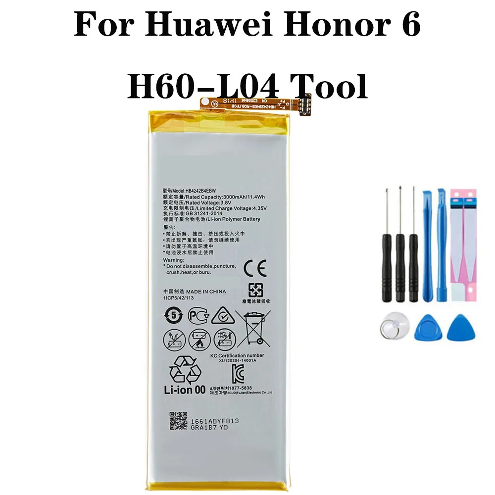 Para AT&T Huawei Ascend XT H1611 batería de repuesto herramientas HB4242B4EBW