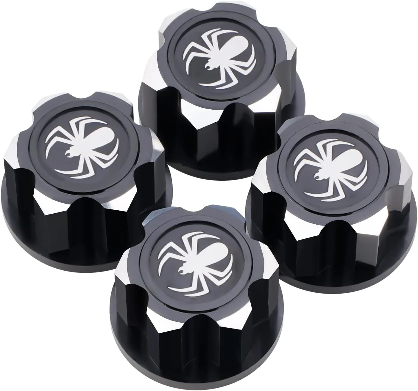TCRC 4PCS CNC Aluminum 17mm Hex Wheel Nuts Dustproof Anti-Skid Mount Cap Compatible with 1/10 1/8 Scale RC Car