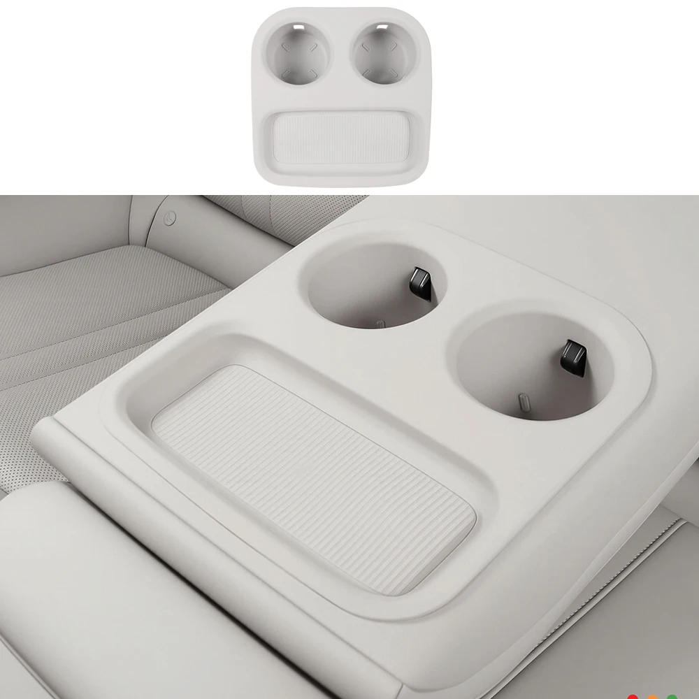 

Car Center Console Water Cup Waterproof Cover Silicone Pad Rear Storage Box For Xiaomi YU7 2025 2026 Car Interior Accessories