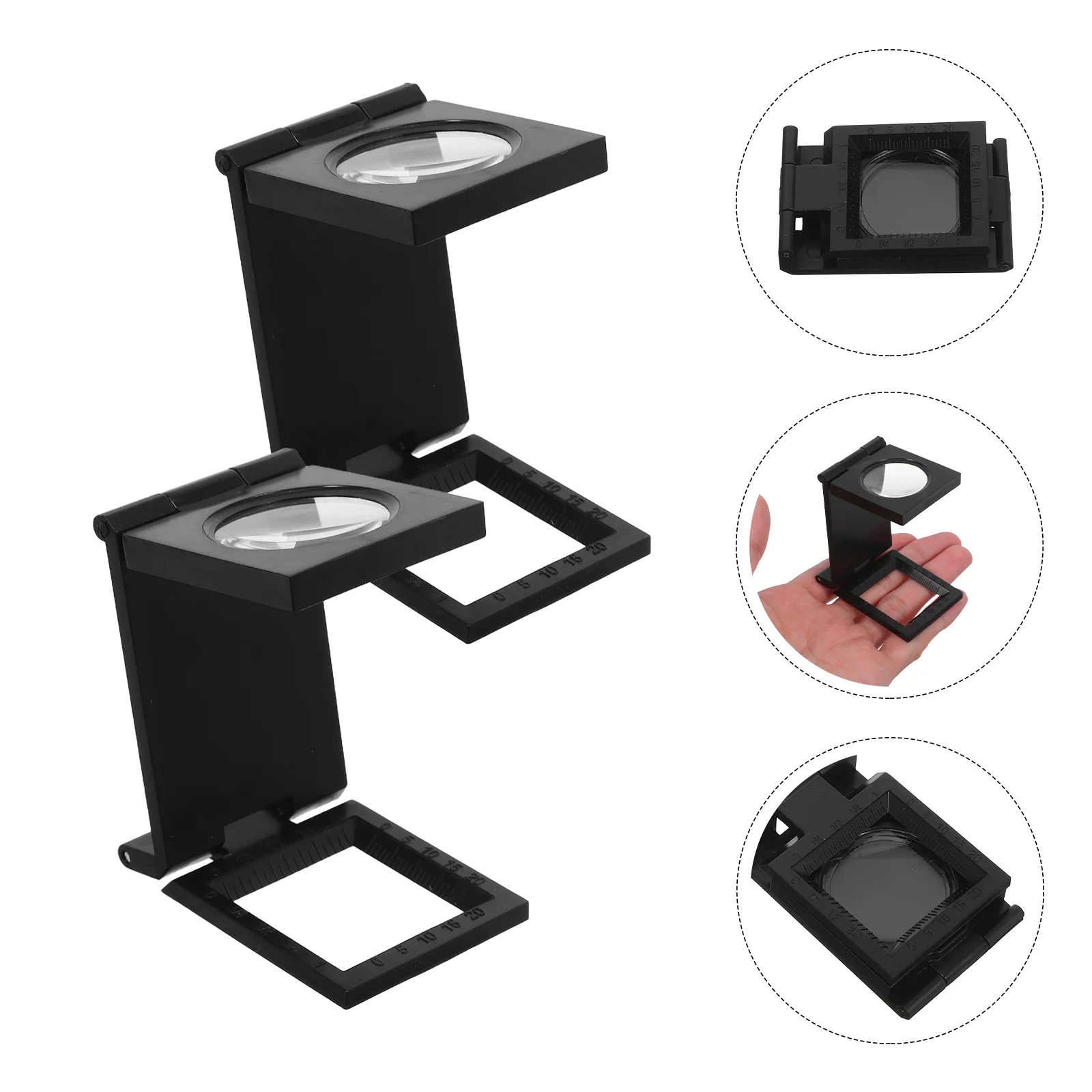 

5 Pcs Foldable Magnifying Mirror Pocket Folding Magnifier Map Book Acrylic Inspection Elder Stamps Reading Loupe