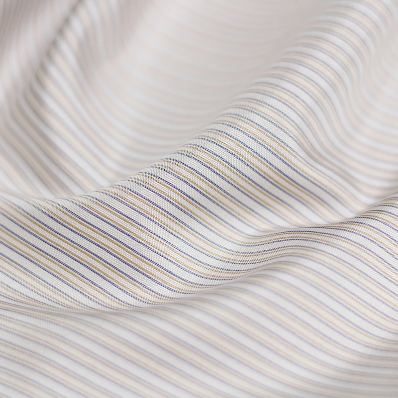 Red Raspberry 150cm Silk electric spinning blue and yellow thin strips  Fabrics Summer Shirt Dress The Sewing Cloth Freeshipping