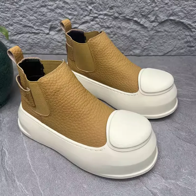 

новые модные высокие кроссовки на толстой подошве, увеличивающие рост, универсальные, повседневные и удобные ботинки до щиколотки Zapatos Hombre x7