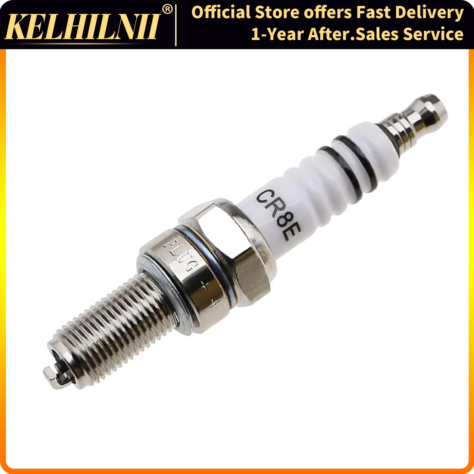 1PC CR8E Spark Plug Motorcycle Replacement Plug 10mm Thread Improved Fuel Efficiency Compatible With For SUZUKI YAMAHA BOSCH