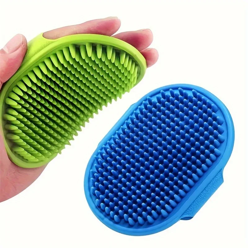 Pet Bath Brush Cat Dog Grooming Brush Silicone Massage Brush Adjustable Round Handle Pet Shampoo Brush Cleaning Comb Tool