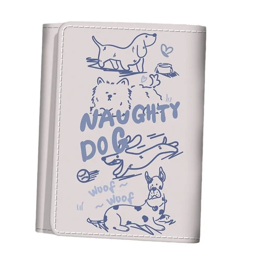 New Money Clip Women Short Wallet Multiple Card Positions Cute Cartoon Women Clutch Triple Fold Leather Purse