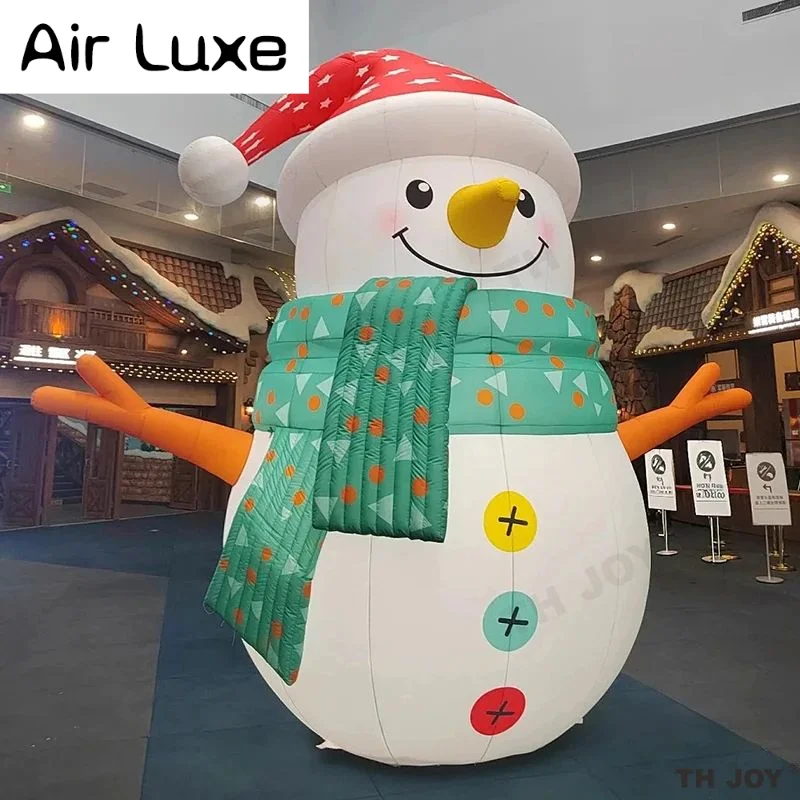 Fast Air Shipping  Merry Christmas Giant Inflatable Snowman Outdoor Decoration with LED Light Home Yard Garden Festive Decorate view 2