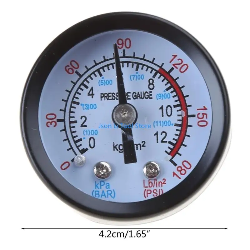 Y08D 듀얼 스케일 경제적 인 다목적 압력 게이지 0-180PSI 0-12BAR 공압 도구